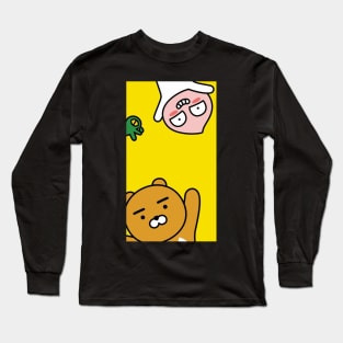 KakaoTalk Friends Apeach + Con & Ryan (카카오톡 라이언) Long Sleeve T-Shirt